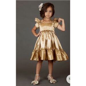 NWT Joyfolie Mia Joy Rory Dress in Gold size 2